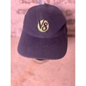 NWOT V8 Juice Drink Vegan Embroidered Navy Baseball Cap Hat